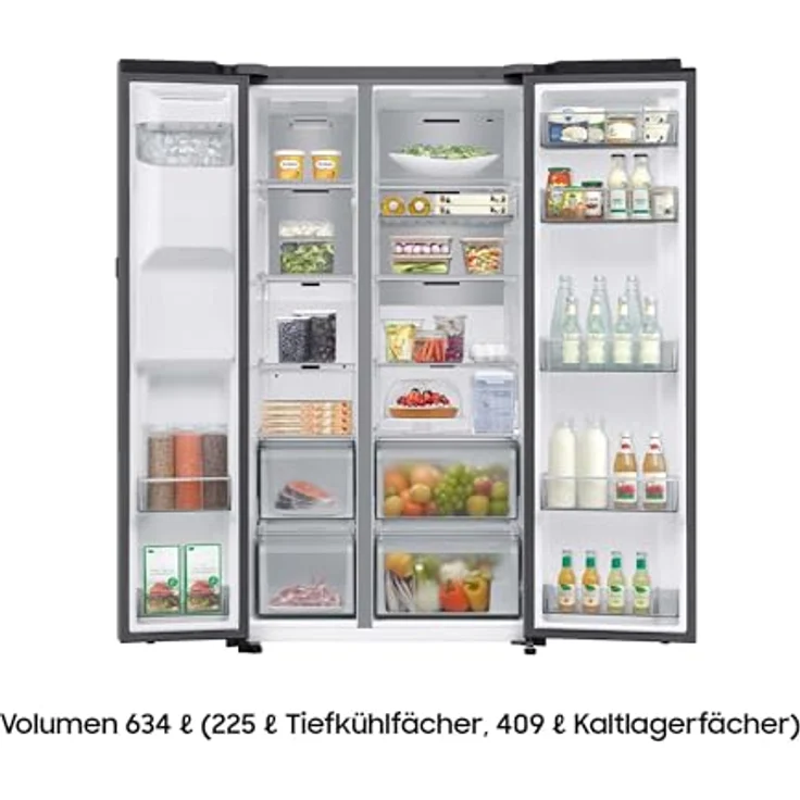 Samsung RS80F67KCTEF, Side-by-Side Kühlkombination, Edelstahl, mit AI Voice Control, automatischer Türöffnung, externem Eis- und Wasserspender, Twin Cooling Plusᵀᴹ und SpaceMax™ Speicherplatz. – Bild 4