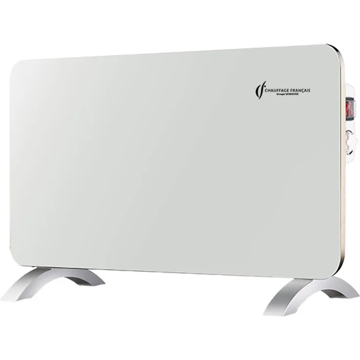Sannover Mobiler Elektrischer Glasheizkörper Sorimo Sannover 2000 W, Weiß, modernes Design, schnelle Erwärmung, für Räume bis 20 m²