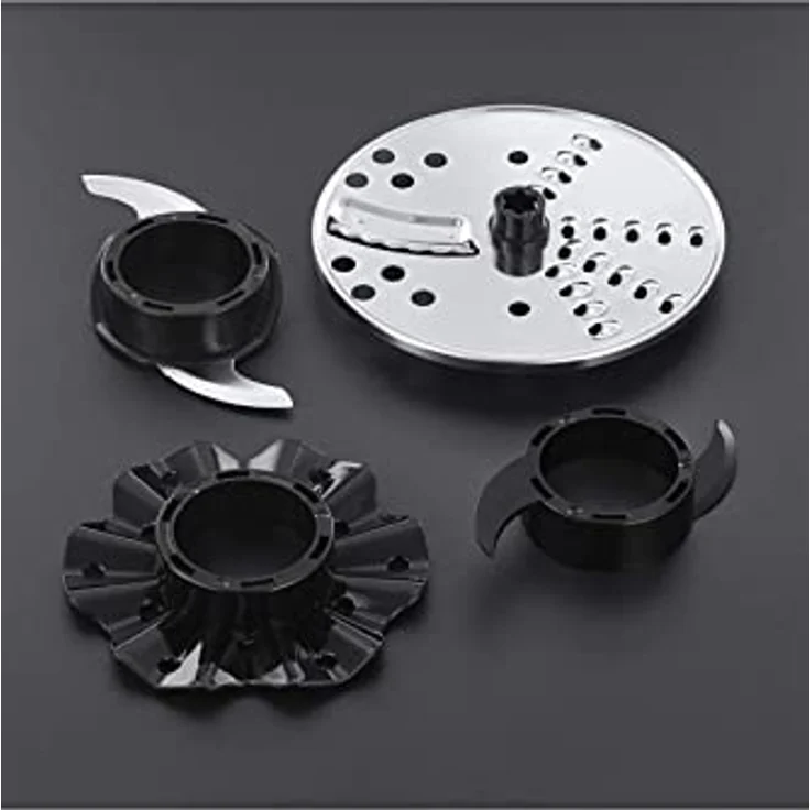 Russell Hobbs Küchenmaschine Desire, Standmixeraufsatz, Rührschüssel, Edelstahlscheibe (Schneiden&Raspeln), Teigwerkzeug, Impuls--Ice-Crush-Funktion, 600W Zerkleinerer, Food Processor 24730-56 – Bild 3