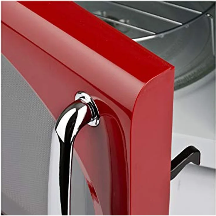 Girmi FM21 Mikrowelle mit Grill, Vintage-Design, Standgerät, 20 Liter Garraum, 700 Watt, rot – Bild 5