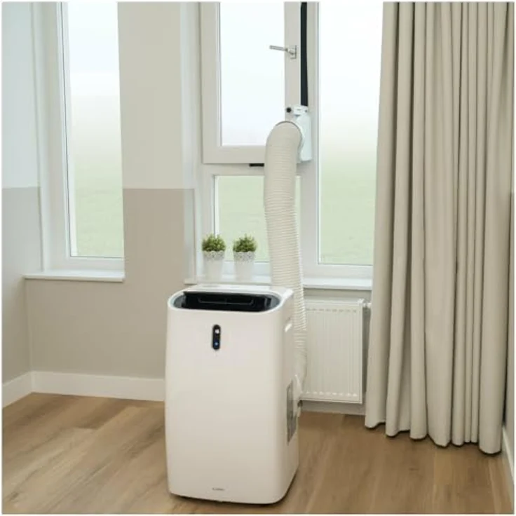 Eurom Window Way Out, Fensterdichtung für Klimaanlagen, geeignet für Dreh-, Kipp- und Schiebefenster, 15 cm Durchmesser – Bild 2