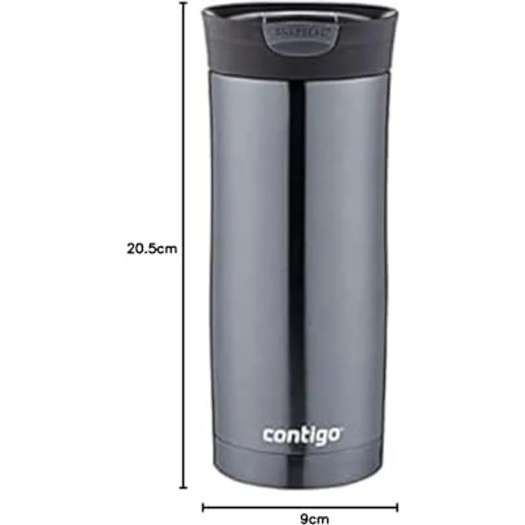 Contigo Thermobecher Huron Snapseal, Edelstahl Isolierbecher, Kaffebecher to go, auslaufsicher, spülmaschinenfester Deckel BPA-frei, 470 ml – Bild 10