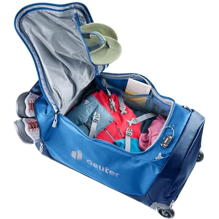 deuter DUFFEL PRO ROLLER 90 L, Rollbare Sporttasche mit wasserabweisendem Material und verstellbarem Griff – Bild 6