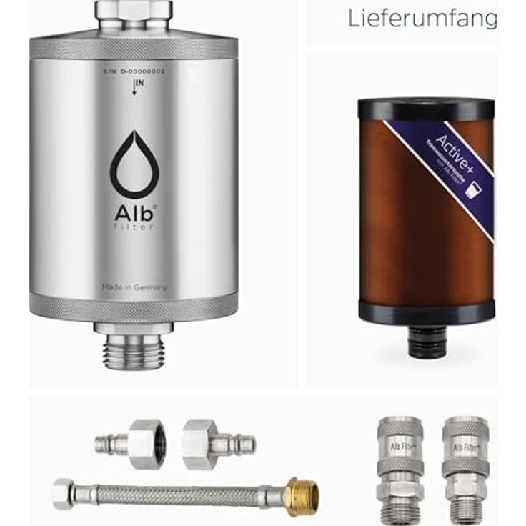 Alb Filter Active Untertisch Komplett-Set Schnellkupplung Edelstahl Natur - Wasserfilter mit plastikfreien Filterkartuschen – Bild 5
