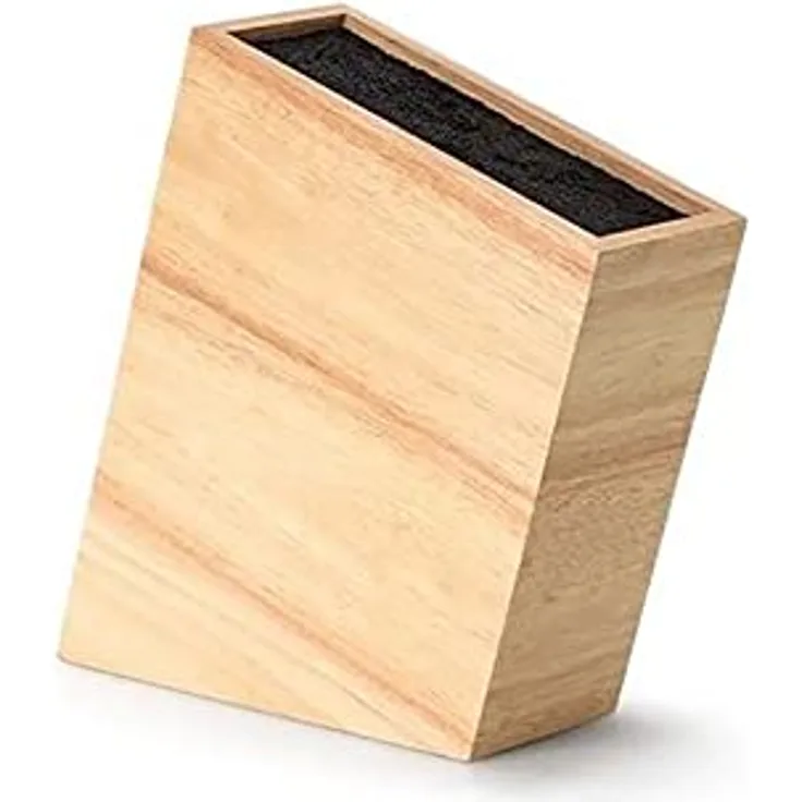 Continenta Kitchen Accessories 3316 Küche Zubehör Messerblock mit flexibel Einsetzen, hellbraun, Holz