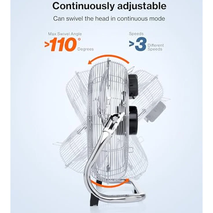 Aerson Bodenventilator 55W 30cm Windmaschine Tischventilator Ventilator Standventilator – Bild 6
