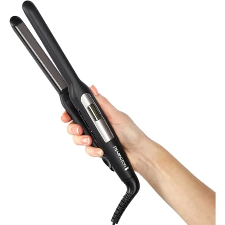 Remington Glätteisen Pro-Ceramic Extra Slim [extra schmale Platten: für kurzes Haar, Pixies, Pony, Bart & kleine Locken] Haarglätter (Ultra-Keramikbeschichtung, LCD-Display, 150-230°C) - Bartglätter S5515 - Preisvergleich – Bild 4
