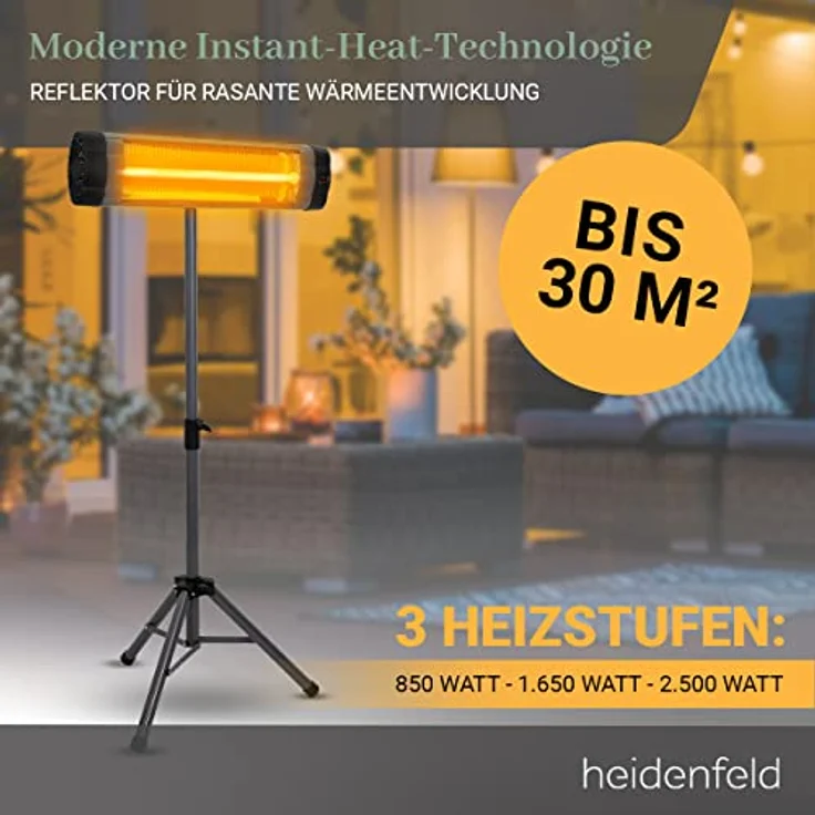 Heidenfeld Infrarot Heizstrahler IH100, Infrarotheizung – Bild 3