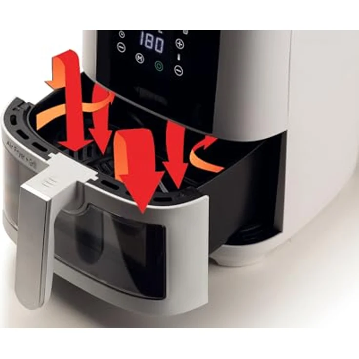 Ariete 4626 Airy Fryer 6L, Luftfritteuse mit 8 Programmen, 1300 W, Transparenter Korb, Weiß – Bild 5