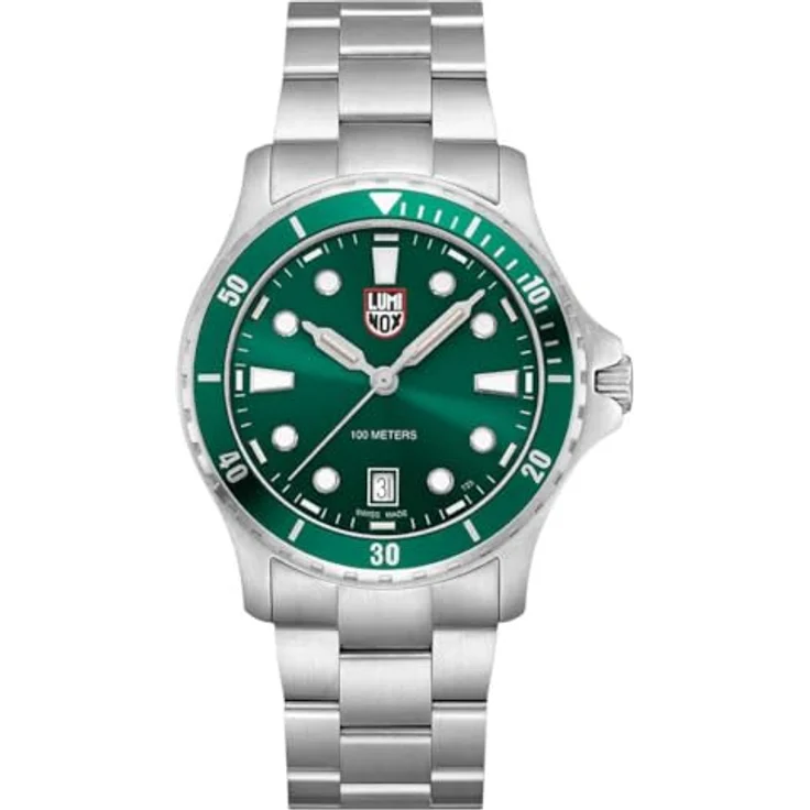 Luminox Herrenuhr Sport Timer Stahl/Grün XS.0957, Schweizer Quarzwerk, Antireflex-Saphirglas – Bild 2