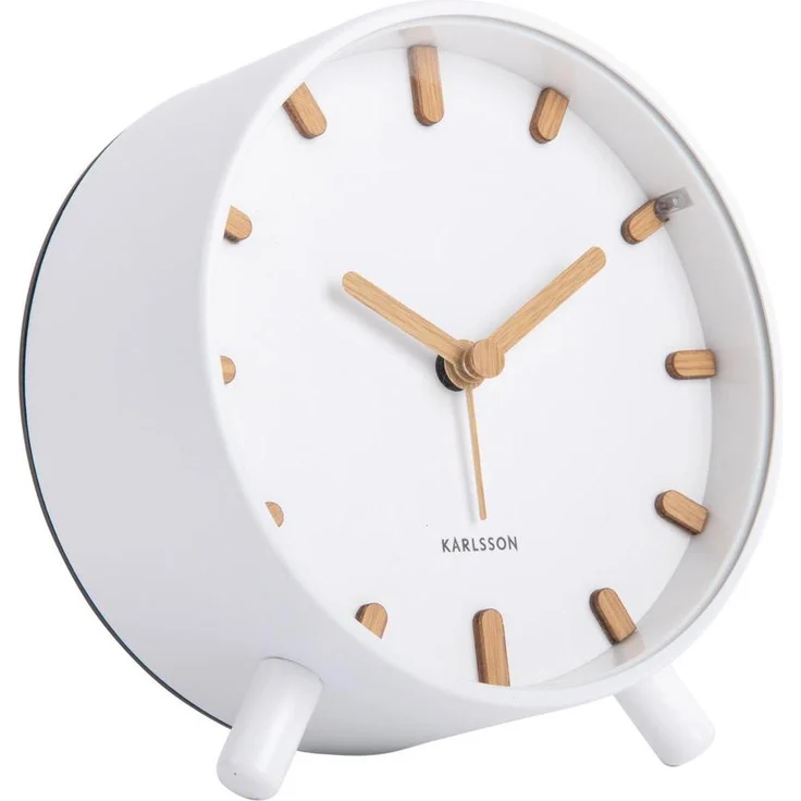 Karlsson Grace Weiss, Klassischer Wecker mit Alarmfunktion, Analog, Batteriebetrieb – Bild 1