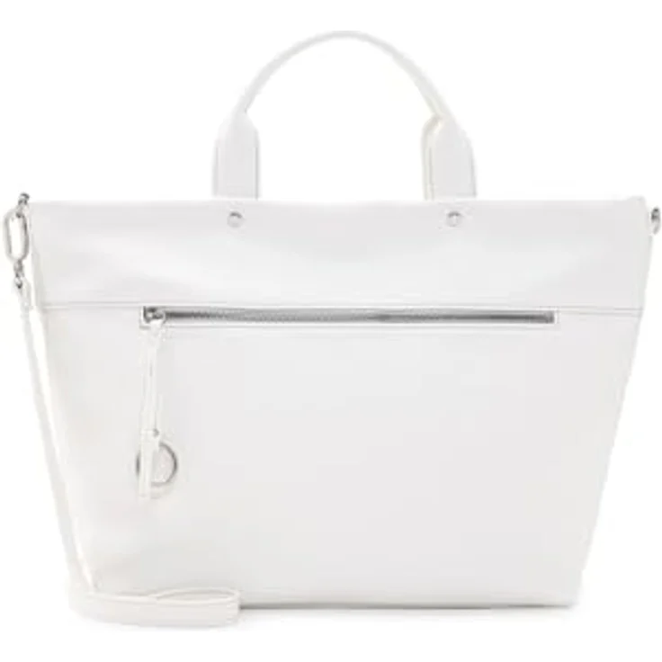 SURI FREY Shopper SFY Debby, veganer Einkaufstasche in Echtleder-Optik, weiß mit längenverstellbarem Umhängeriemen – Bild 1