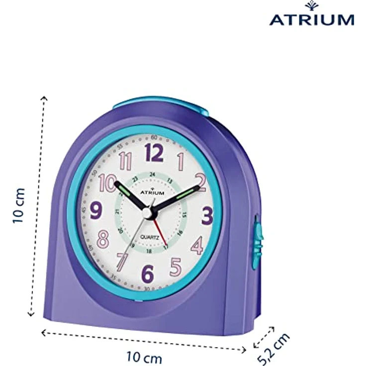 Atrium Kinderwecker A921-8, Lernwecker für Kinder mit fröhlichem Design, ideal als Geschenk zur Einschulung, für das Kinderzimmer – Bild 3