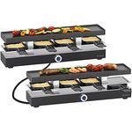 Trisa Style Connect Raclette 8Pfännchen, Antihaftbeschichtung Schwarz