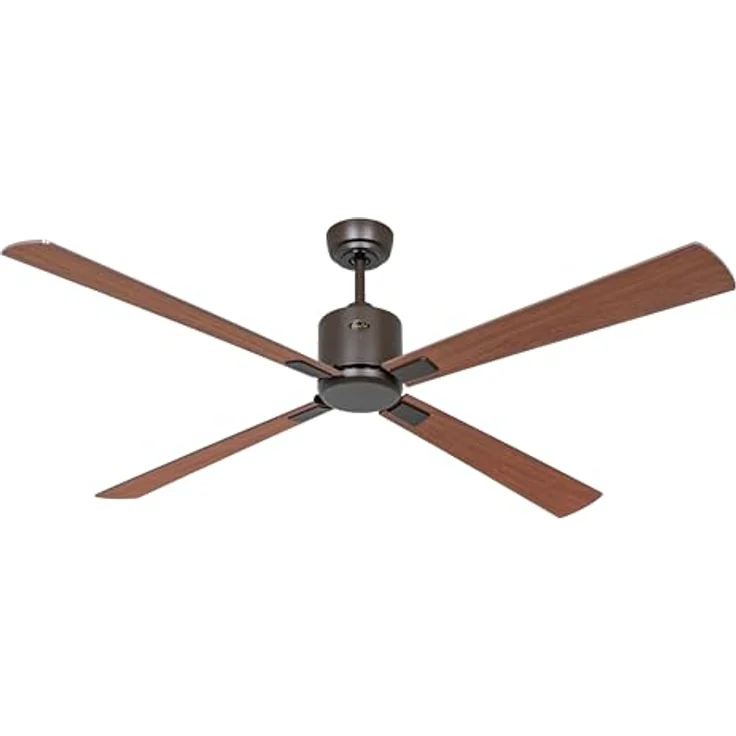 CASAFAN Eco Neo III, Energiespar Deckenventilator mit Fernbedienung, WiFi, 152 cm, Bronze, Wendeflügel Nussbaum/Kirschbaum – Bild 1
