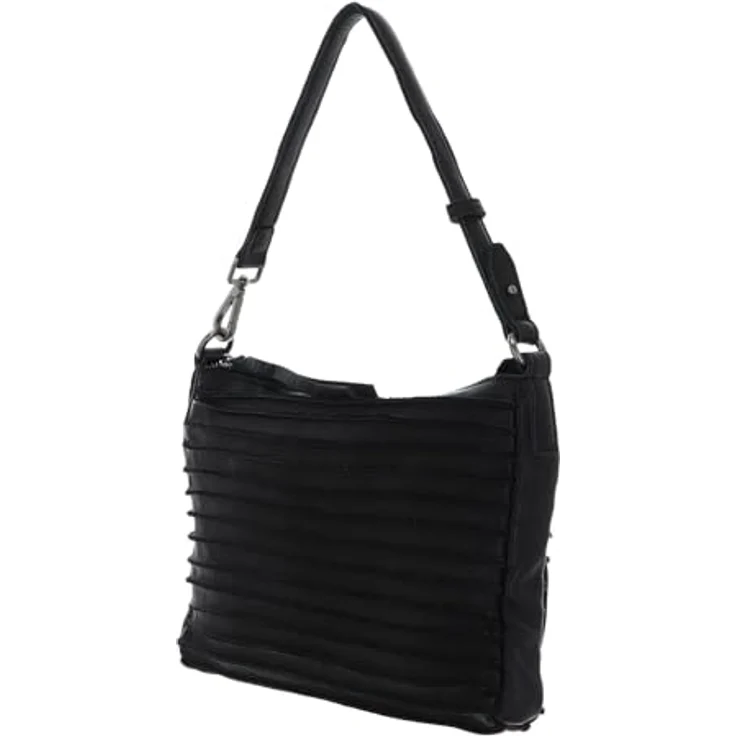 FredsBruder Layer Umhängetasche, 28 cm, Leder, grau – Bild 2