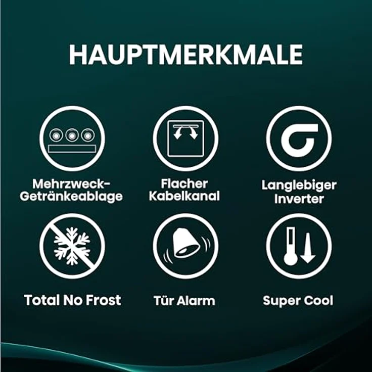 Hisense RS3P558NEIE, Side-by-Side Kühl-/Gefrierkombination, 544 Liter, NoFrost Plus, Silber, 197 l Gefriervolumen, LED-Innenbeleuchtung – Bild 4