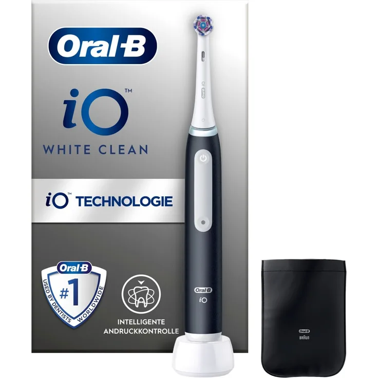 Braun Oral-B iO WhiteClean elektrische Zahnbürste mit runder Bürstenkopf und Timer