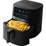 Hanseatic Heißluftfritteuse HAF651650BCU, 1650 W, 6,5 Liter mit 10 Garmodi und LED-Touch-Display