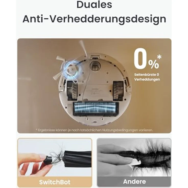 SwitchBot K11+ Saugerroboter mit Mopp, 6000Pa Saugkraft, Selbstentleerung, 90 Tage Staubauffang, LDS Smarte Kartierung, 3,6" Design, kompatibel mit Apple Home, Alexa, Google Home und Matter – Bild 4