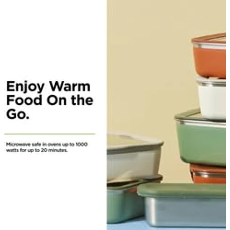 Klean Kanteen Rise Big Meal Box, aus Edelstahl, auslaufsicher, 1626ml, Farbe Tofu – Bild 3