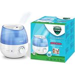 Vicks Mini Cool Mist Ultraschall-Luftbefeuchter VUL525 (kompakt, leise, für besseren Schlaf, Husten und Erkältung, ätherische Öle, Luftfeuchtigkeit, 15m2, weiß)