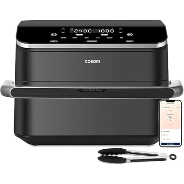 COSORI Heißluftfritteuse 2 Kammern Airfryer, 8-in-1 Dual Blaze TwinFry XXL 10L - Heissluftfritteuse Doppelkammer mit herausnehmbarem Trenner & Untere Heizelemente, 70 Rezepte, 2-6 Personen