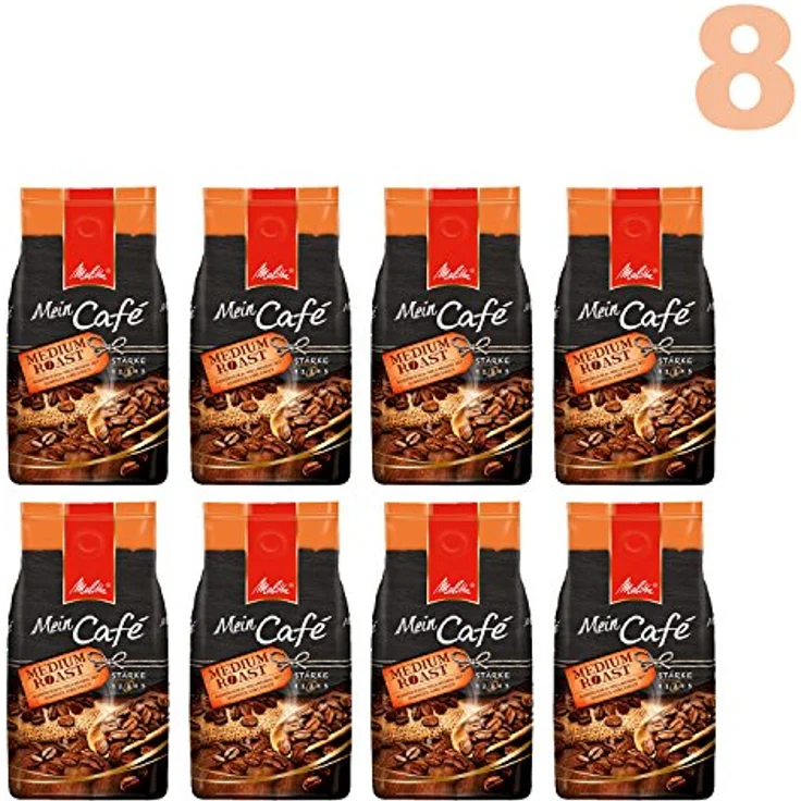 Melitta Ganze Kaffeebohnen, samtweich und vollmundig mit nussigen Anklängen, Stärke 3, Mein Café Medium Roast, 1kg – Bild 3