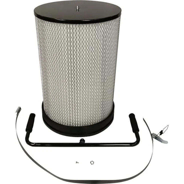 VHBW Feinstaubfilterpatrone für hbm 7427-E (Model 1), M5 Feinstaubfilter für Absauganlage mit Reinigungsbürste – Bild 1