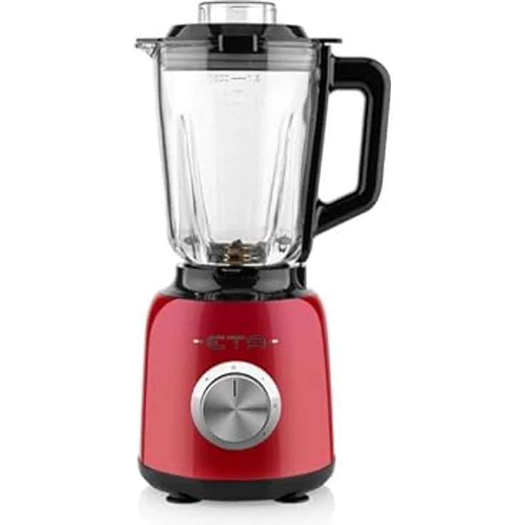 ETA Standmixer Storio I 1 200 Watt | 3 Geschwindigkeiten | 26.000 Umdrehungen/min | Pulsfunktion | 1,5 Liter Gla Behälter | BlendeX Messer | Rot – Bild 2