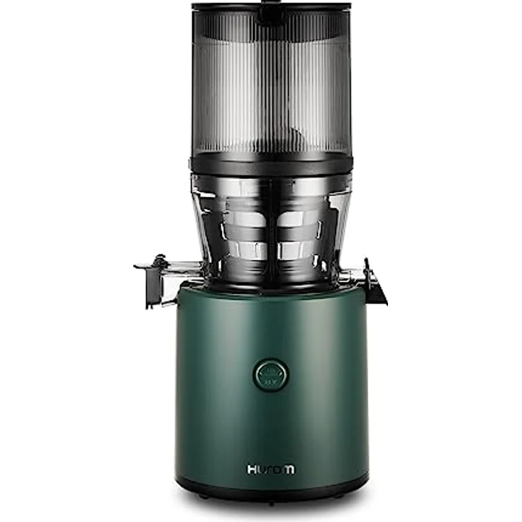 HUROM | Slow Juicer | Entsafter Gemüse und Obst | H320N | Elektrische Kaltpresse | Ruhiger Motor | Leicht zu Reinigen | mit Großem Behälter und Siebfilter | 2l | 200 Watt | BPA Frei | Dunkelgrün – Bild 1