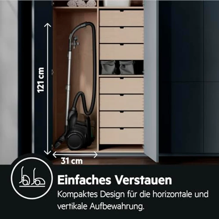 AEG AL6C12ÖKO Bodenstaubsauger, beutellos, 700 Watt, Hygienefilter, schwarz – Bild 5
