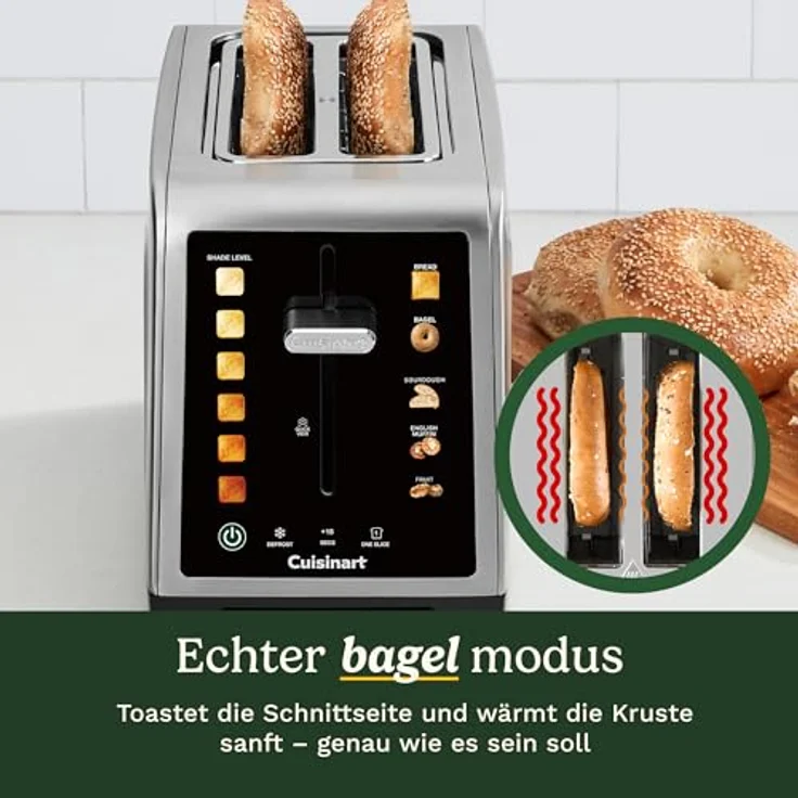 Cuisinart SimpliTouch 2-Slice Touchscreen Toaster, Edelstahl mit Farb-Touchscreen, XL-Schlitze, 6 Bräunungsstufen, intelligente Voreinstellungen – Bild 6