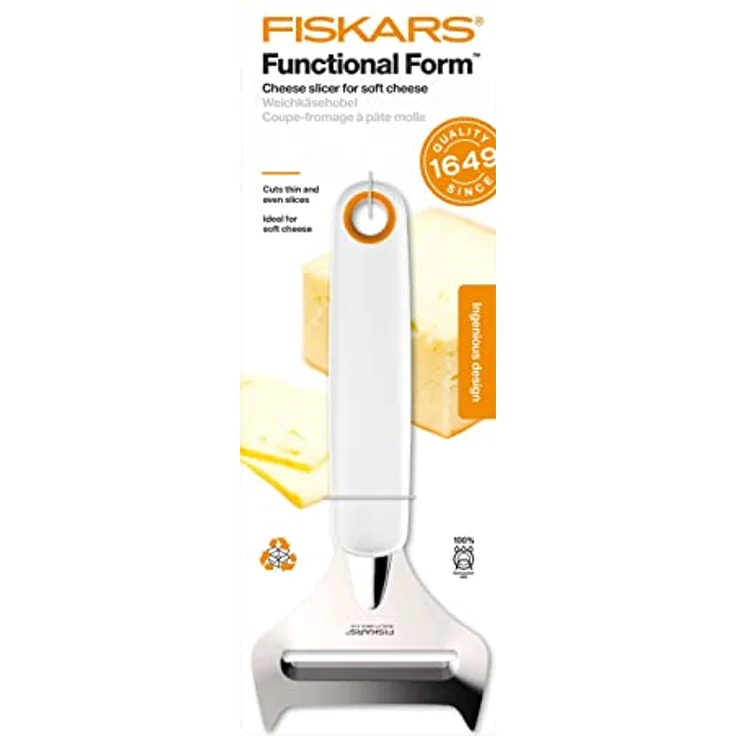 Fiskars Weichkäsehobel, Edelstahl-Kunststoff, Schnittbreite: 6 cm, Functional Form, Weiß, 1016128 – Bild 8