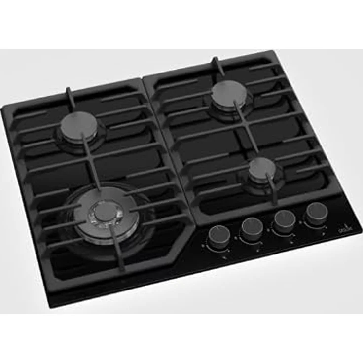 Gasline Gasherdset GB850-FIB + GAG60GLWG, 69 Liter Gas-Einbaubackofen mit Umluft, 60 cm Glaskeramik-Gaskochfeld Schwarz, 4 Sabaf-Brenner mit 3,8 kW WOK-Brenner, Erdgas/Propangas – Bild 3