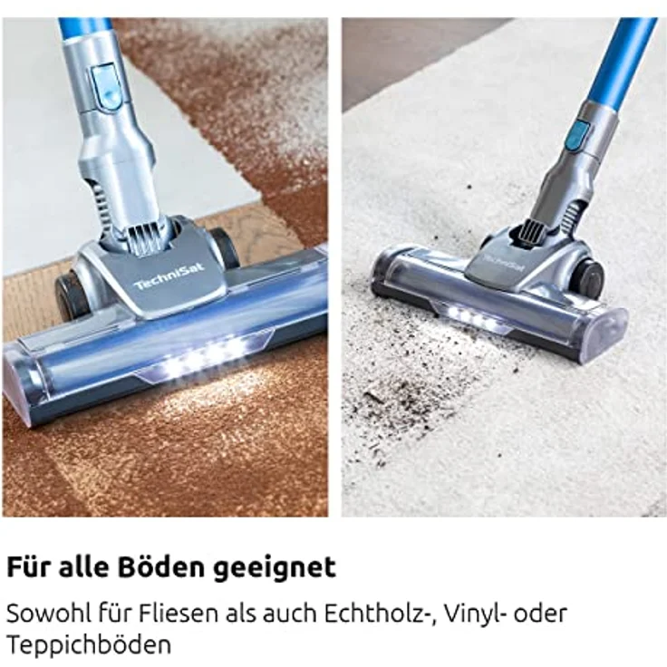 Technisat Technimax AS 1, 60 min Akkubetrieb, Akkuwechsel-Option, inkl. 4x HEPA-Filter, silber-blau – Bild 2
