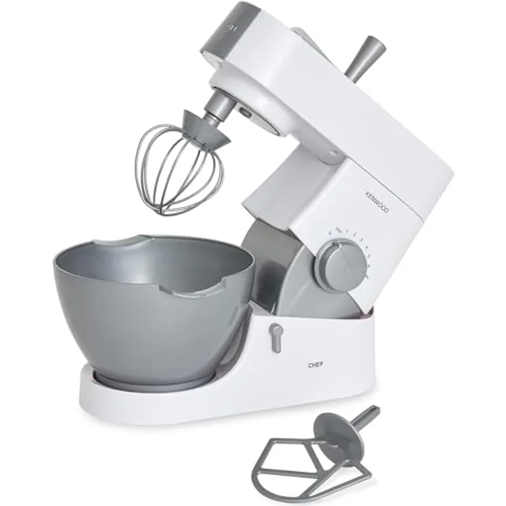 Casdon 63550 Kenwood Spielzeug-Mixer für Kinder ab 3 Jahren | perfekt für angehende Bäcker, die gerne echte Lebensmittel mischen, grau