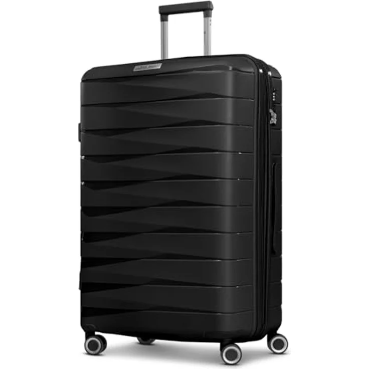 Franky Hartschalen-Trolley London, 4 Rollen, Polypropylen, erweiterbar auf 35 cm mit TSA-Schloss und Wäschefach – Bild 1
