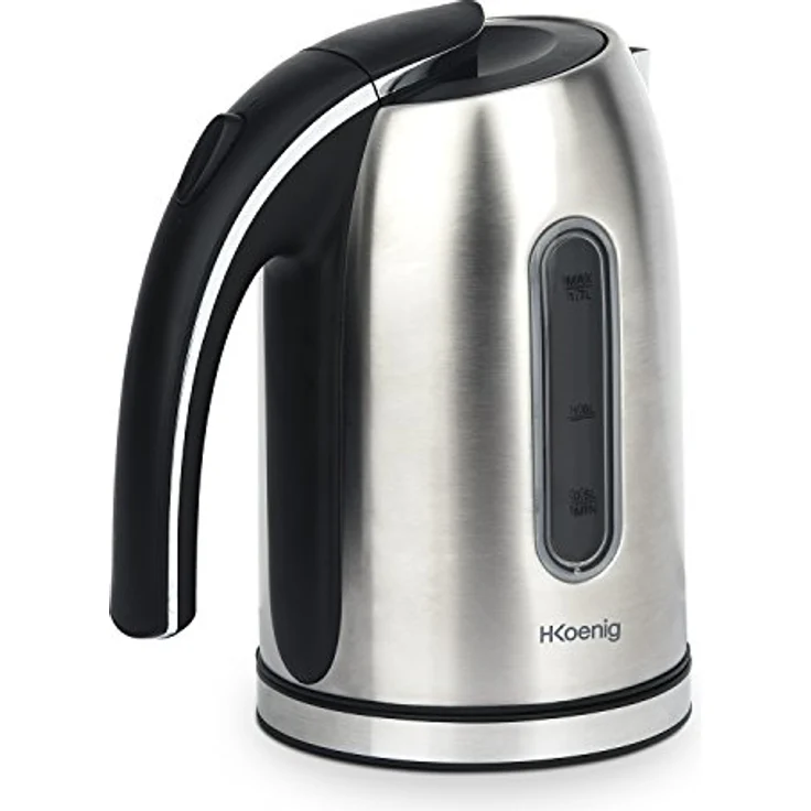 H.Koenig BO17 Wasserkocher - 1,7 L - Wasserstandsanzeige - 2200 W - Edelstahl - silber – Bild 4