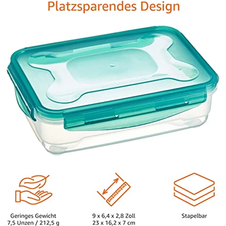 AmazonBasics Frischhaltedosen-Set, luftdicht, 3-teiliges Set 3 x 1,2 l – Bild 3