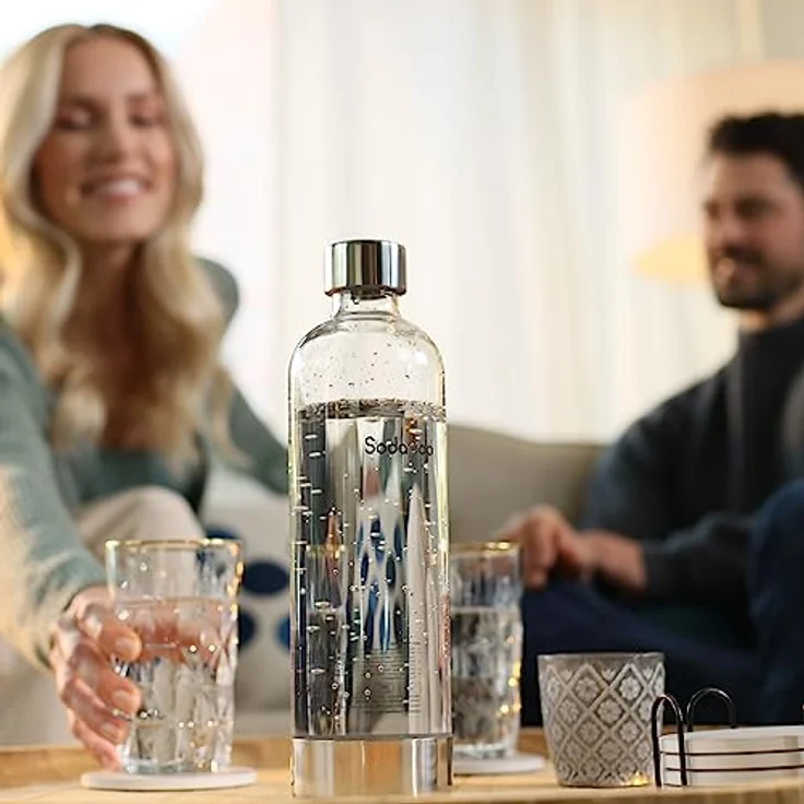 Sodapop Wassersprudler Cooper weiß inkl. 1x PET-Flasche, Stylisch und platzsparend, Höhe 44,8 cm – Bild 4