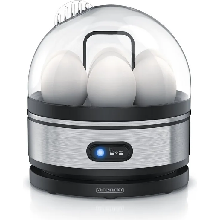 Arendo Sevencook Eierkocher, 7-fach, Edelstahl, Warmhaltefunktion, Härtegrad einstellbar, für 7 Eier