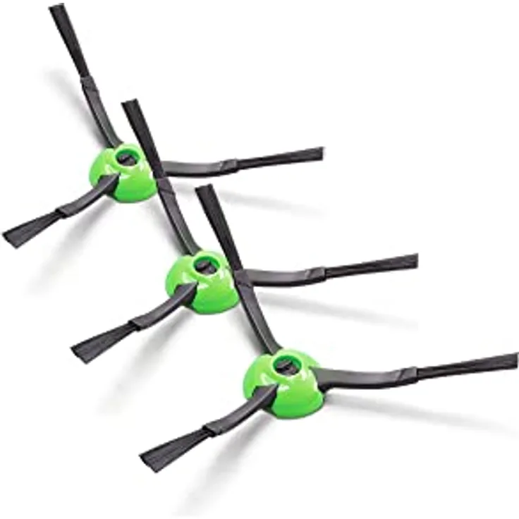 iRobot Originalteile - Originales Zubehör, 3 Stück Eck- und Kantenbürsten, kompatibel mit Roomba e/i/j und Combo i/j-Serien, Schwarz, Grün