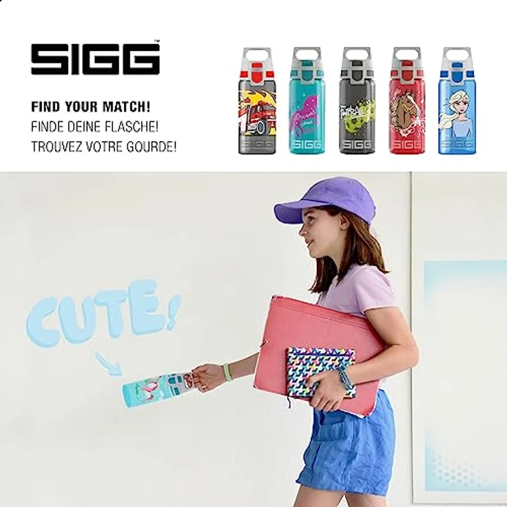 SIGG Trinkflasche VIVA ONE Believe in Miracles 0,5L, hellblau – Bild 5