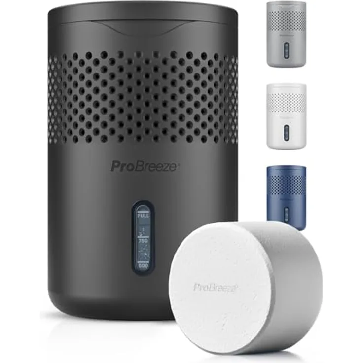 Pro Breeze Osmo Luftentfeuchter, Geräuschloser & Nachfüllbarer Raumentfeuchter, Mini ohne Strom, 700g Tablette (bis zu 100 Tage), Kompakt & Stilvoll in 4 Farben erhältlich