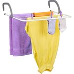 Relaxdays Hängetrockner, Wäscheständer zum Einhängen, für Balkon, Heizung & Camping, platzsparend, 4m Trockenlänge, weiß