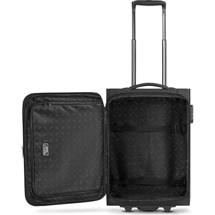 REDOLZ CABIN Weichschalen Kabinen-Koffer | Handgepäck Trolley mit Zahlen-Schloss, erweiterbar, leicht - Essentials 12 - Preisvergleich – Bild 5