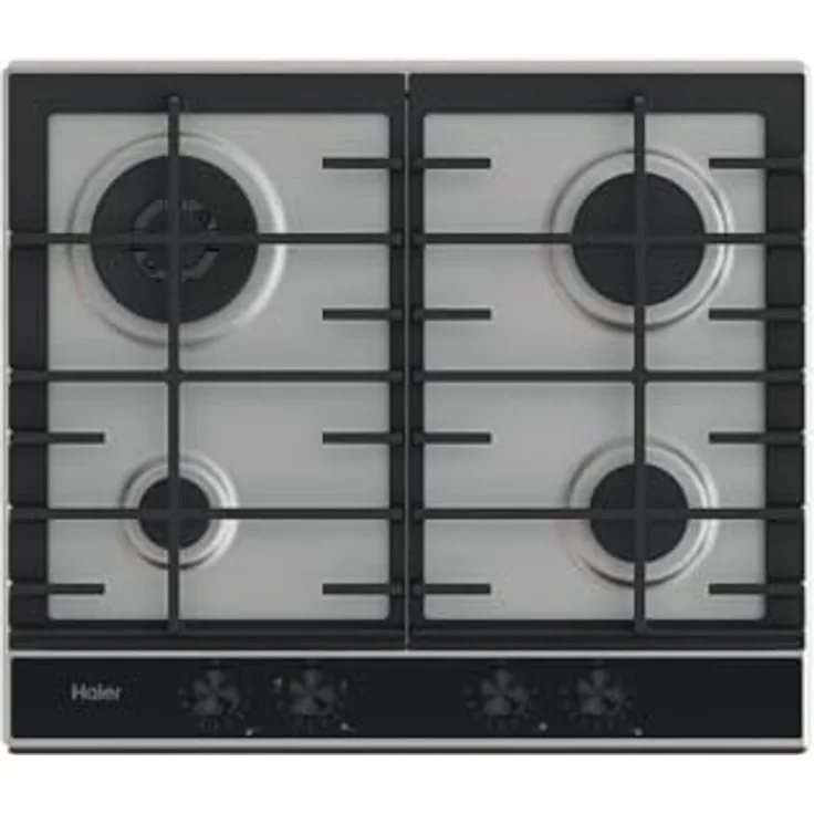Haier HAHG6BR4XH Gaskochfeld, 5-flammig, 60 x 60 cm, Edelstahl