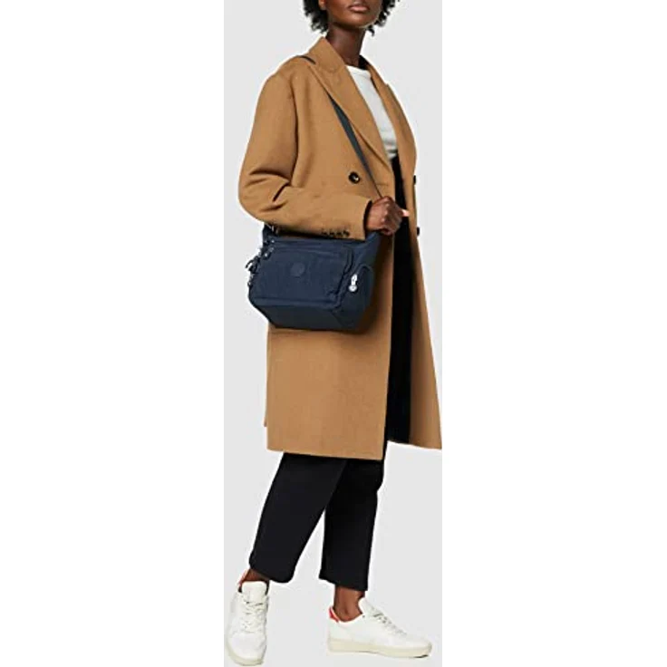 KIPLING Umhängetasche Basic Eyes Wide Open, Blau, mit vielen Zippertaschen – Bild 2