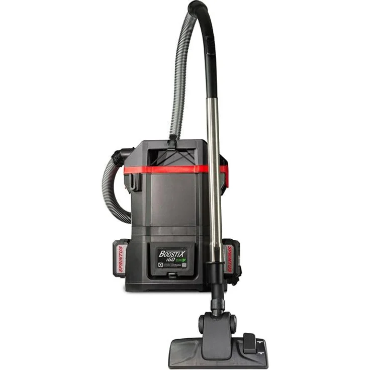 SPRiNTUS BoostiX iGO ZERO, Akku-Rucksacksauger mit 5 Ah Akku, bürstenlosem EC-Motor, 90 Minuten Laufzeit und HEPA 13-Filtersystem
